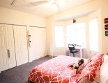 Each bedroom has its own bay window in this floorplan